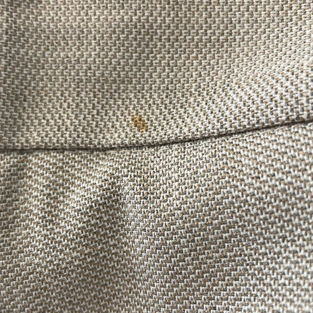 ZARA Basics Cream Flat Front Trousers Women's Size 12 - Picture 3 of 7